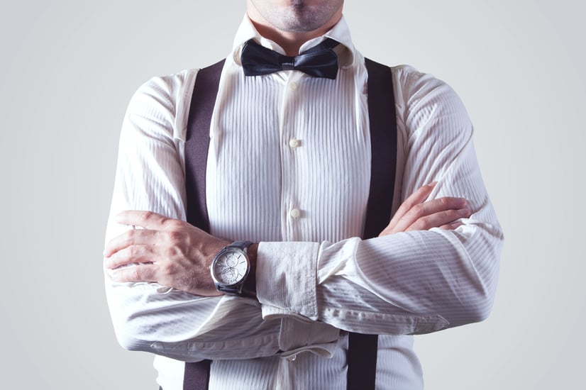 Hombre de negocios control horario
